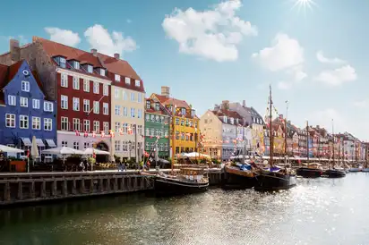 Nyhavn im Zentrum von Kopenhagen, Dänemark