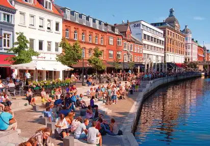 Kanal in Aarhus, Dänemark