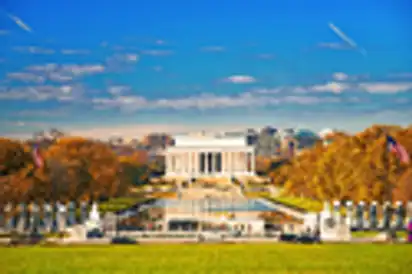 Lincoln Memorial und Pool in Washington DC, USA