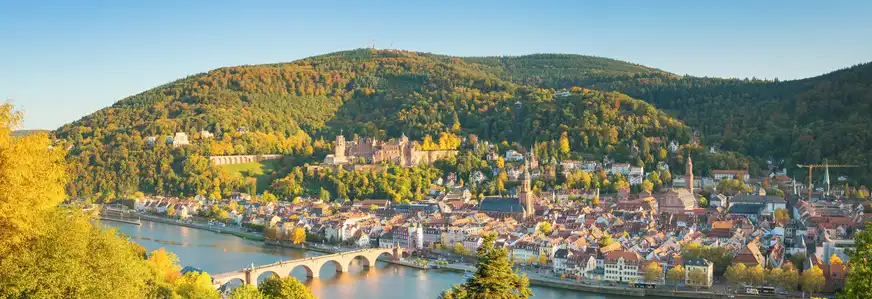 Heidelberg Panorama mit Schloss und Alter Brücke