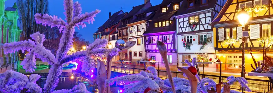 Weihnachtsmarkt in Colmar im Elsass, Frankreich