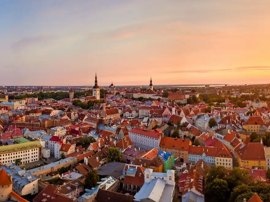 Sonnenuntergang in Tallinn, Estland