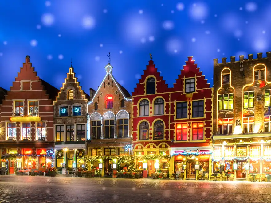 Weihnachtsmarkt in Brügge, Belgien