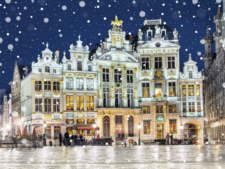 Grote Markt in Brüssel zur Weihnachtszeit, Belgien