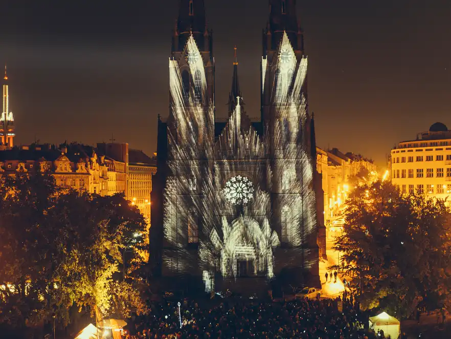 Lichtkunstfestival in Prag