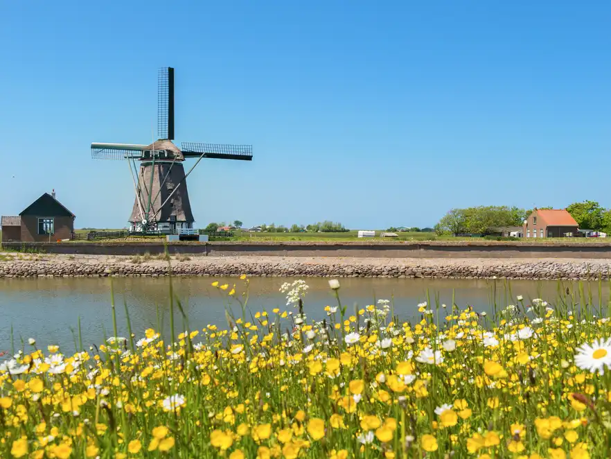 Windmühle auf der niederländischen Insel Texel