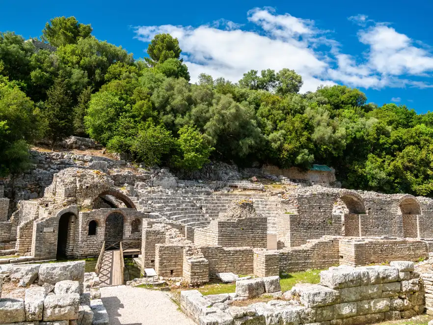 Ruinen der alten Stadt von Butrint in Albanien