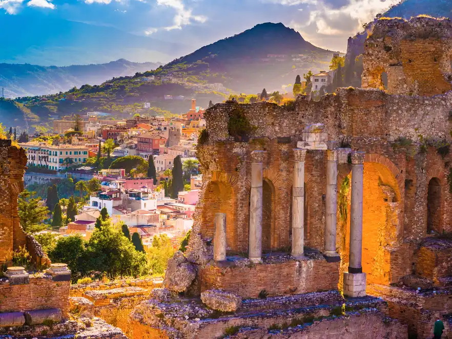 Teatro Antico di Taormina auf Sizilien, Italien