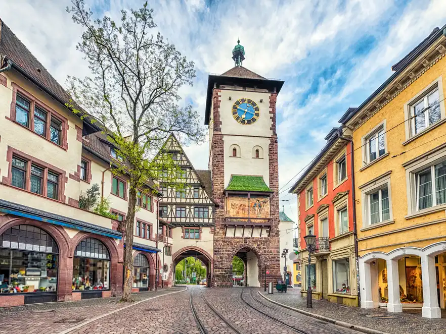 historisches Schwabentor in Freiburg im Breisgau, Deutschland