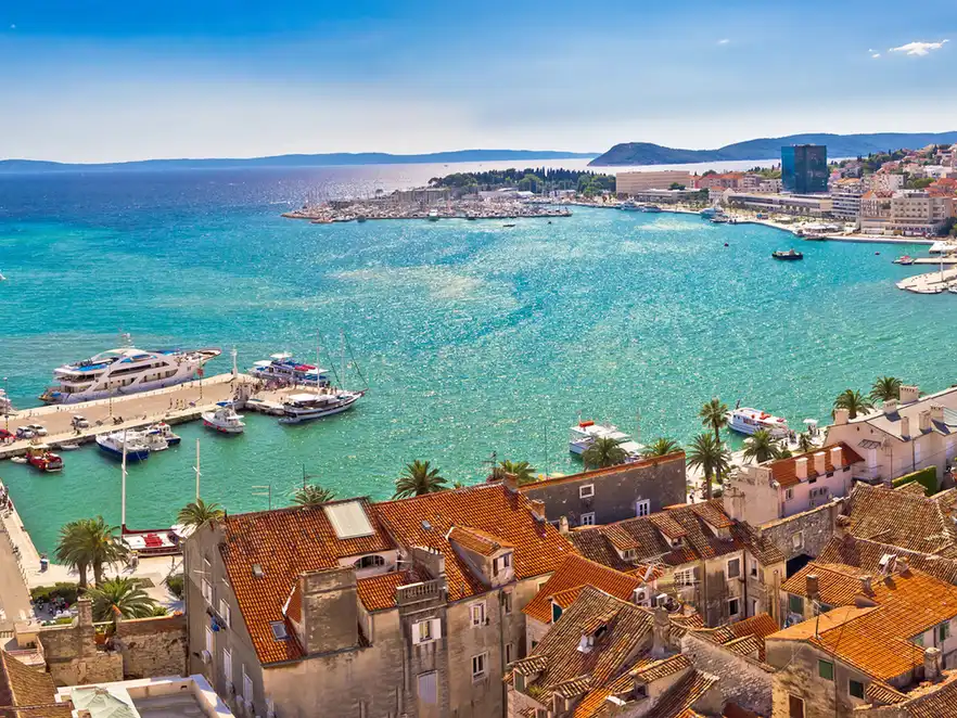 Split an der dalmatinischen Küste Kroatiens.