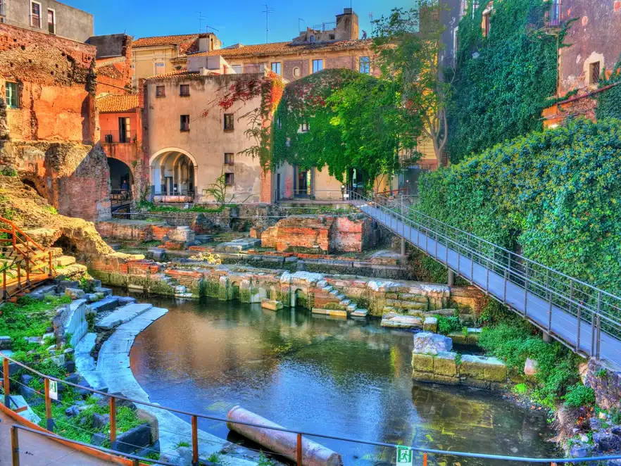 Griechisch-römisches Theater in Catania auf Sizilien, Italien