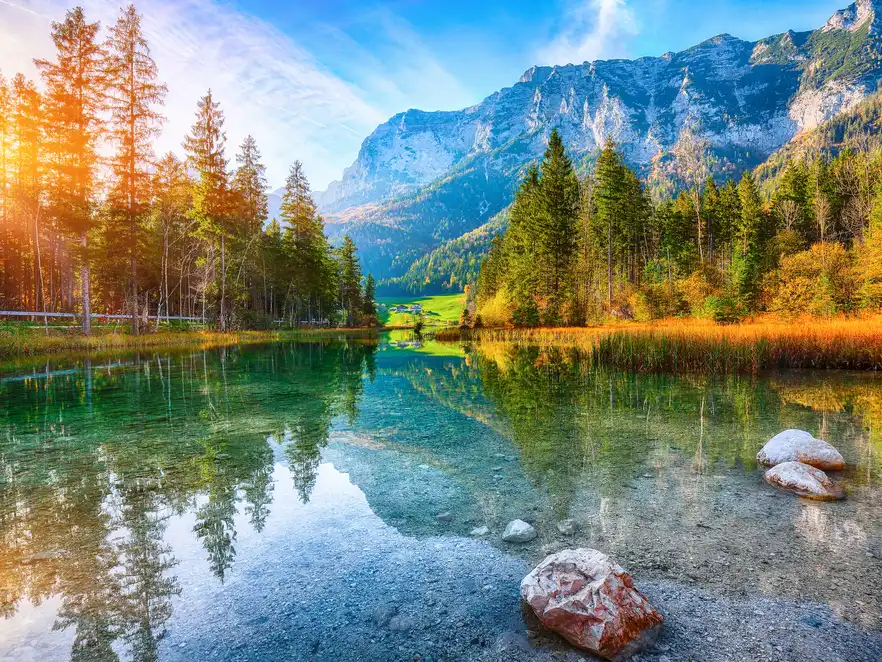 Hintersee bei Berchtesgaden in den bayerischen Alpen
