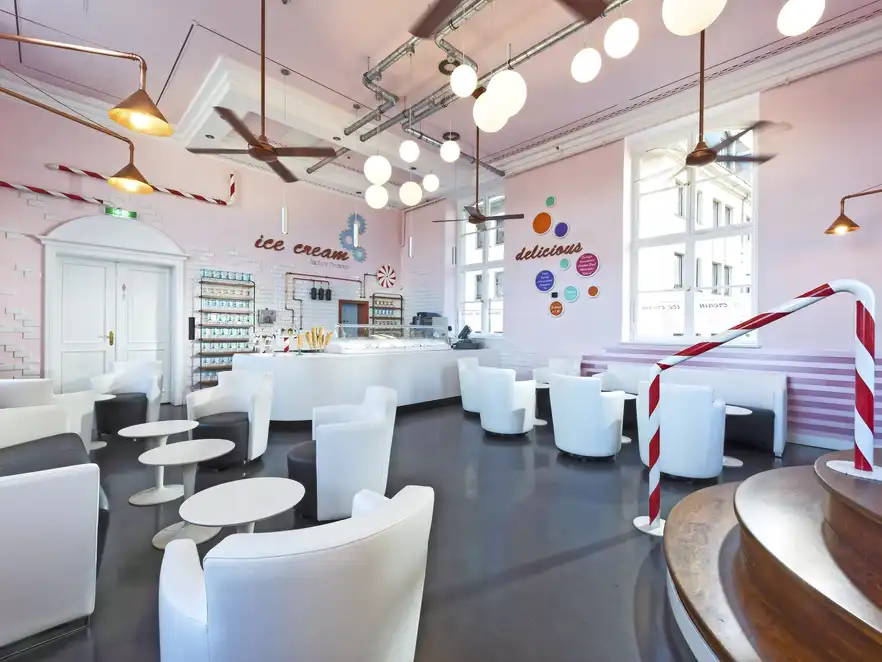 In Ihrem Hilton Hotel Dresden gibt es auch eine IceCream Fabrik.