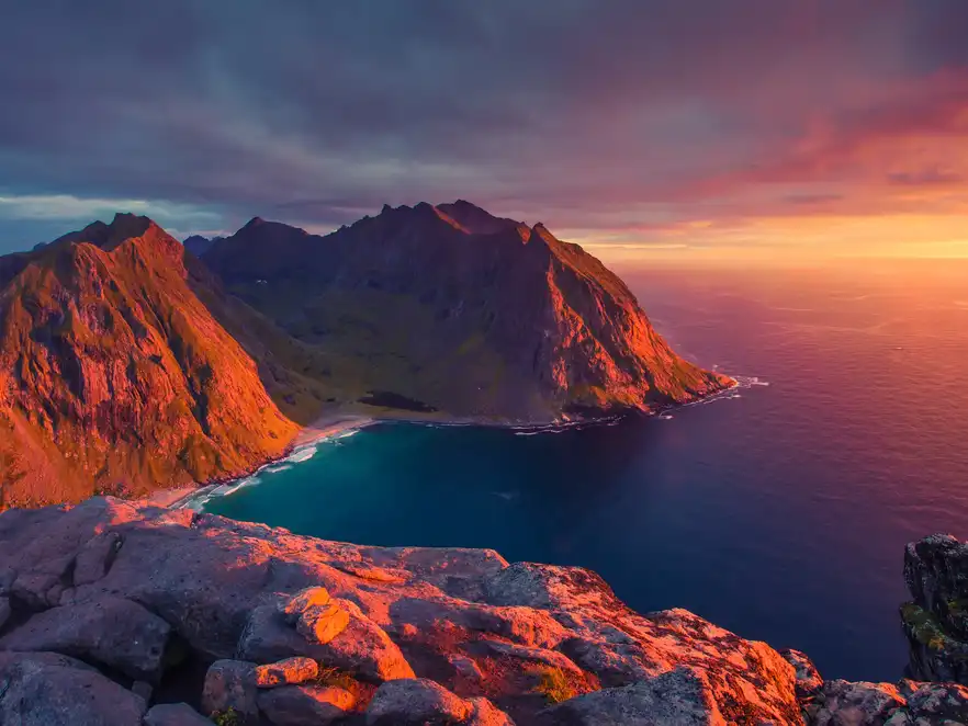 Sonnenuntergang in Norwegen