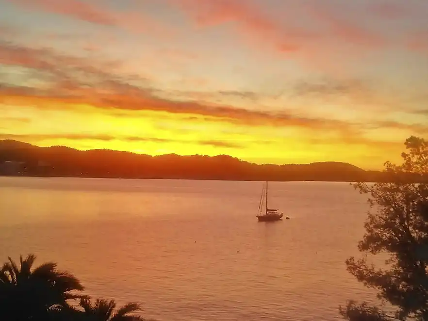Sonnenuntergang am Strand von Palma de Mallorca