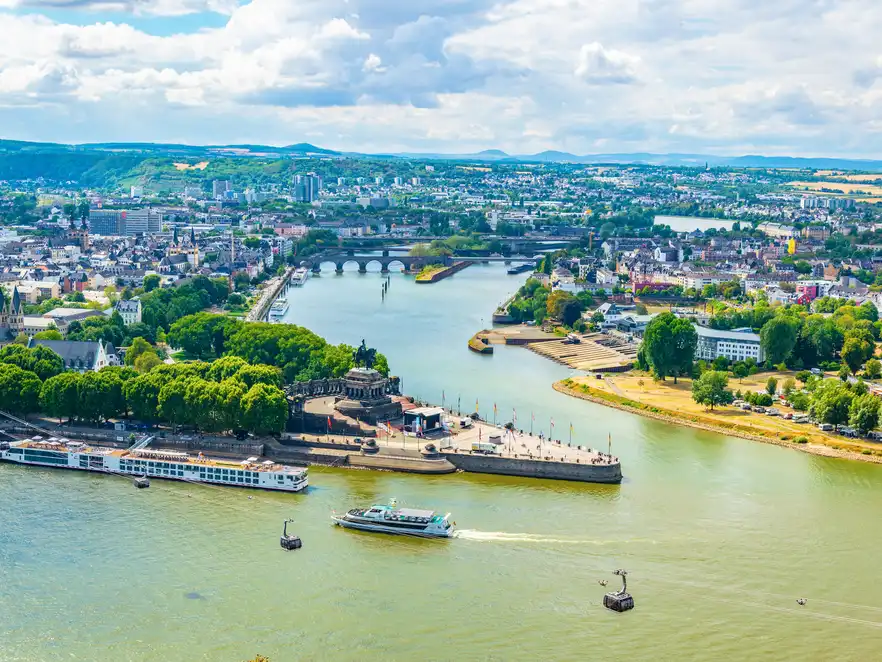 Skyline von Koblenz, Deutschland