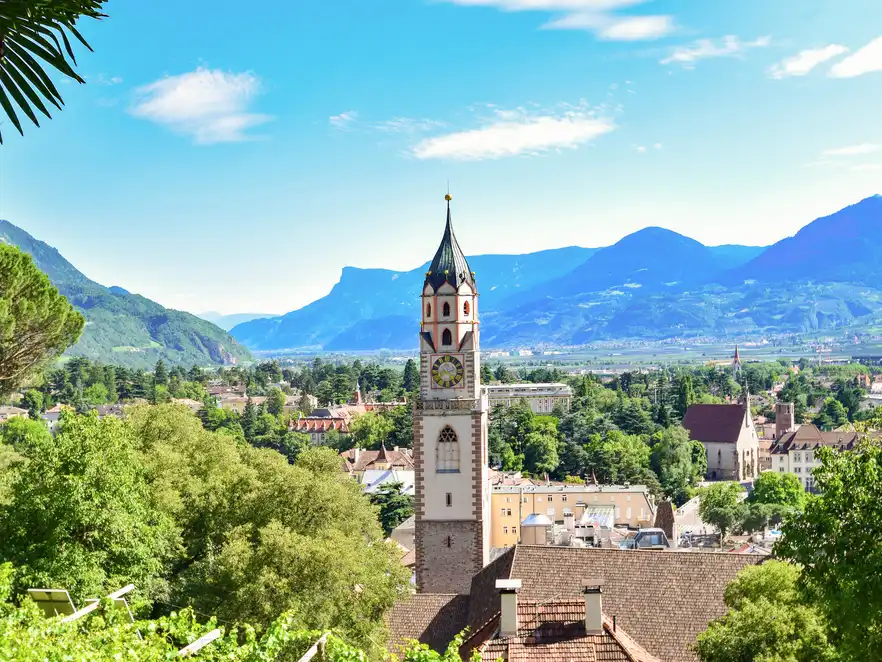 Aussicht auf Meran vom Tappeinerweg