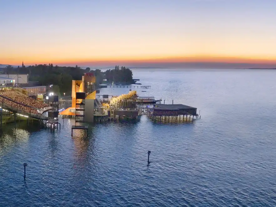 Bregenzer Festspiele Seetribühne von oben
