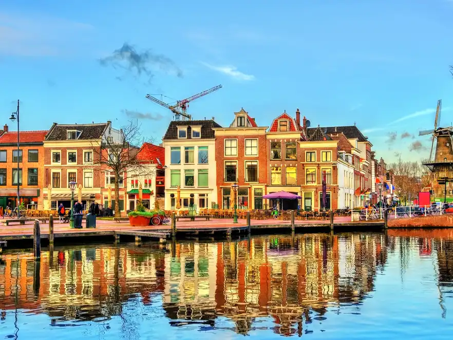 winterliches Leiden in den Niederlanden
