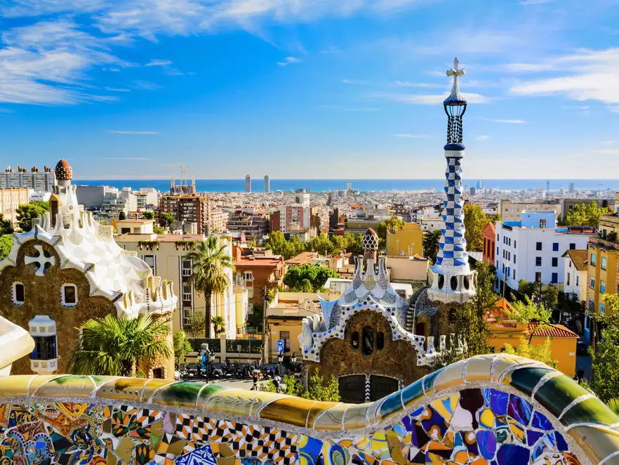 Park Güell in Barcelona, Spanien