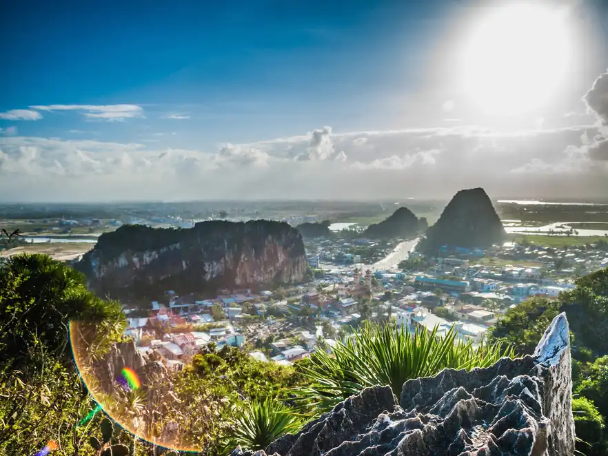 Blick von den Marmorbergen in Danang, Vietnam