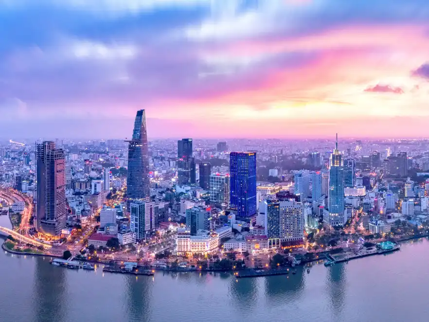 Luftbild von Ho Chi Minh Stadt, Vietnam