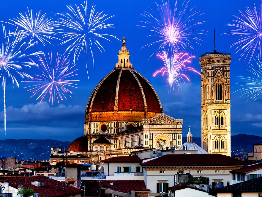 Feuerwerk über Florenz