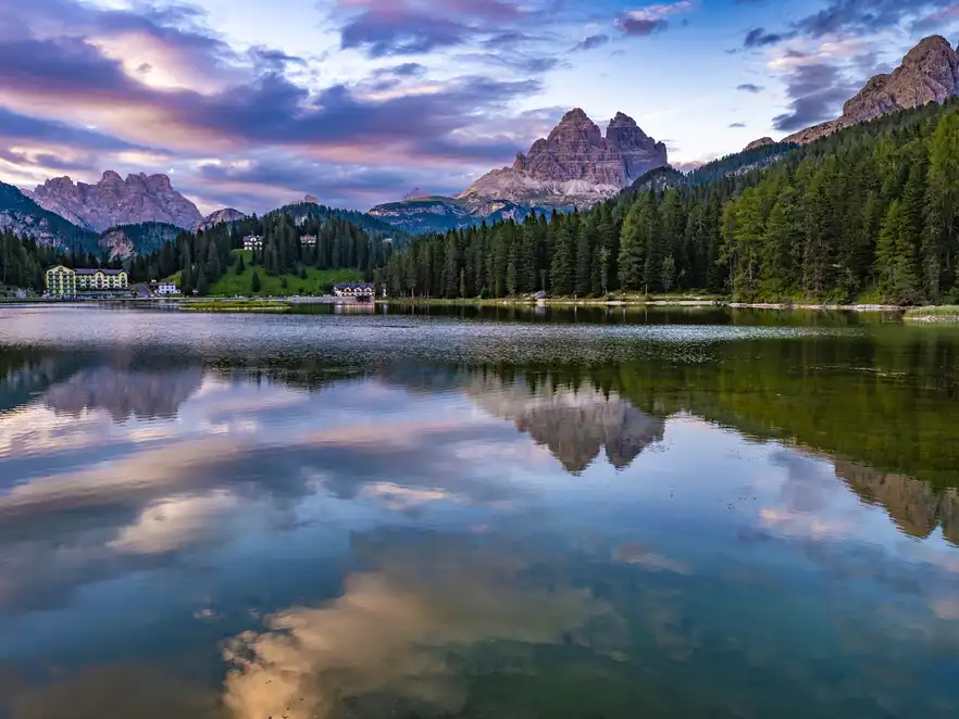 Abendstimmung am Misurinasee