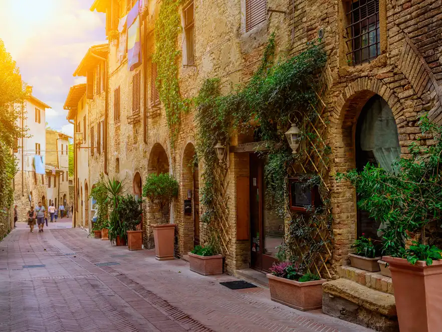 Altstadt von San Gimignano, Toskana, Italien