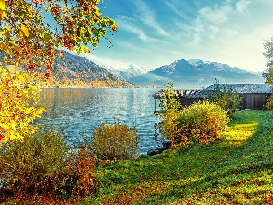 Zell am See im Herbst, Österreich