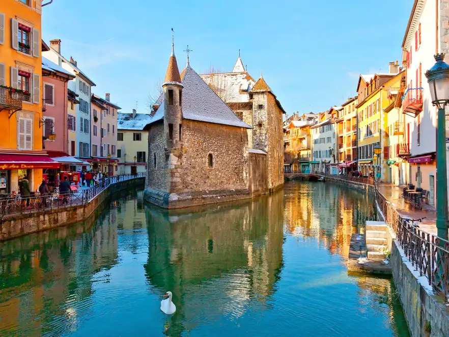 Annecy im Winter, Frankreich