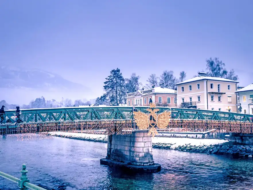 Blick auf Bad Ischl im Winter