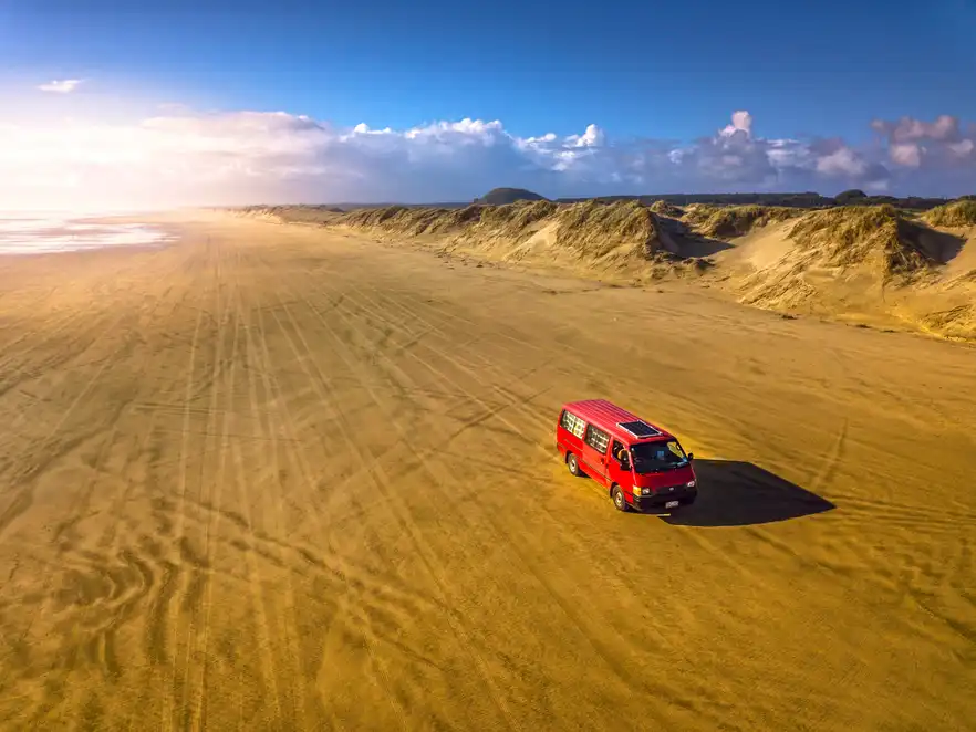 Cape Reinga langer Strand in Neuseeland
