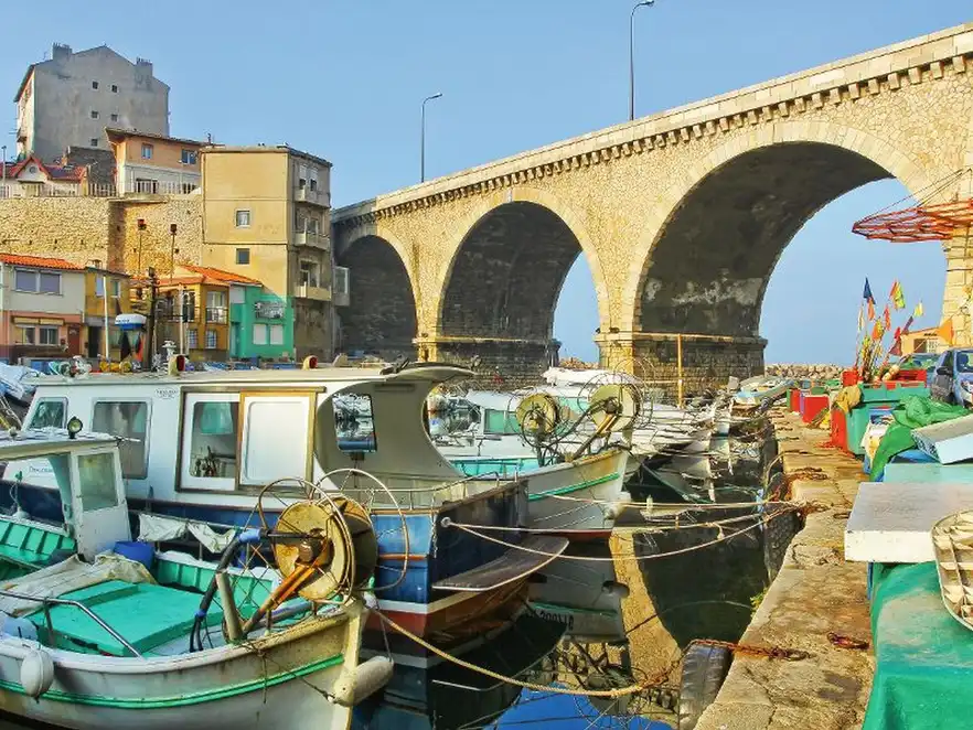 Fischerhafen Vallon des auffes in Marseille, Frankreich
