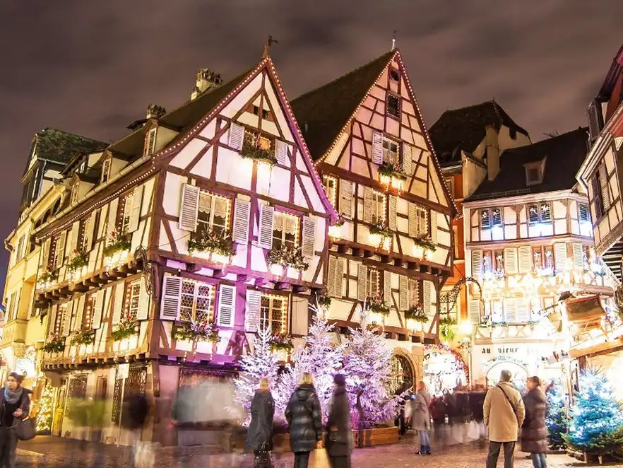 Der Weihnachtsmarkt in Colmar im Elsass