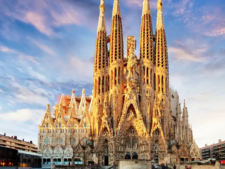 BARCELONA,SPANIEN - 10. Februar: Blick auf die Sagrada Familia,ein großer