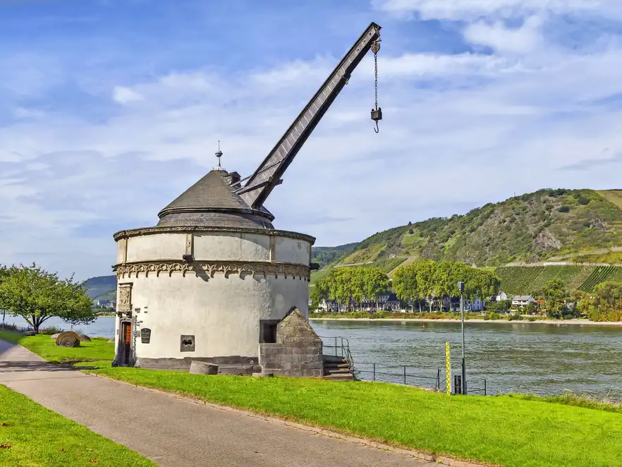 Alte Versand Kran in Andernach am Rhein