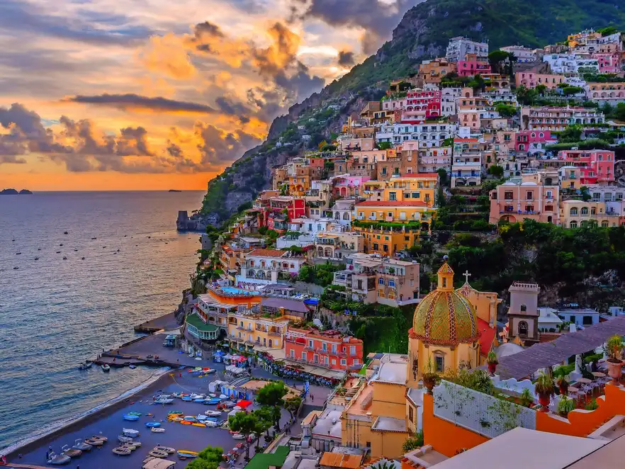 Positano an der Amalfiküste, Italien