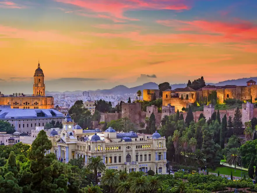 Skyline von Malaga, Spanien