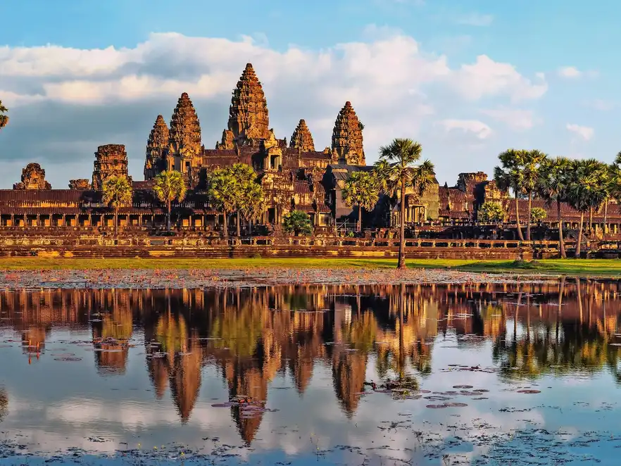 Panorama Blick auf Angkor Wat Tempel. Siem Reap, Kambodscha