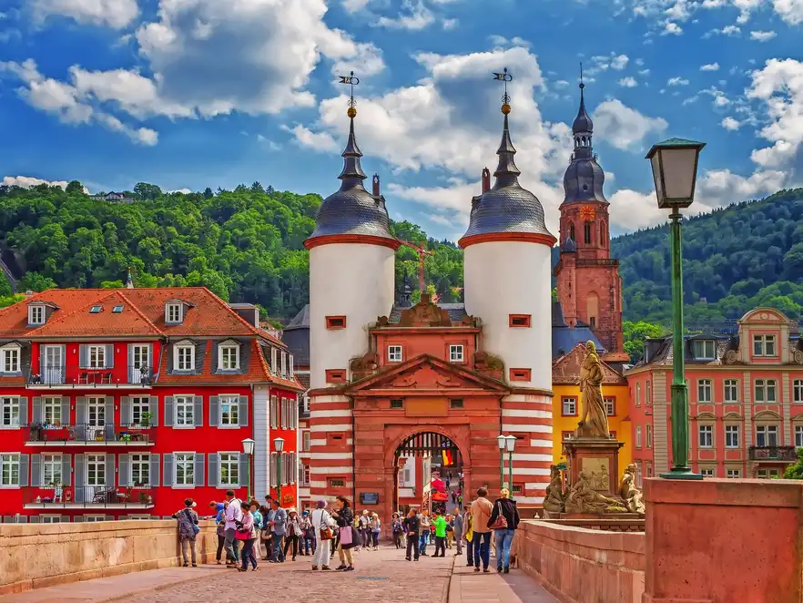 altes Brücken-Tor in Heidelberg, Deutschland