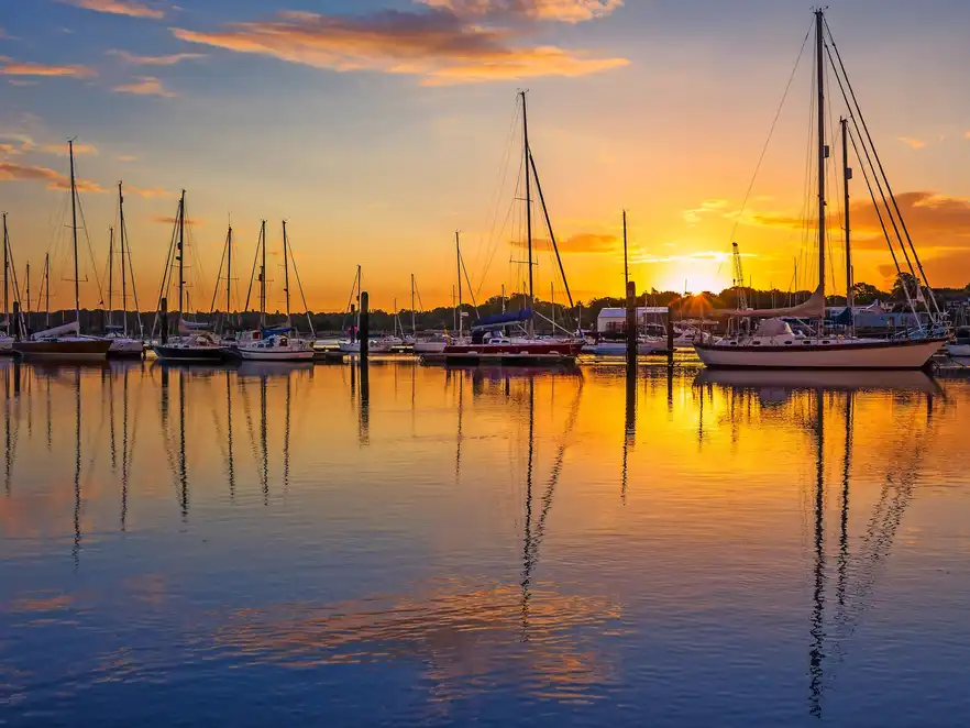 Sonnenaufgang in Southampton Marina