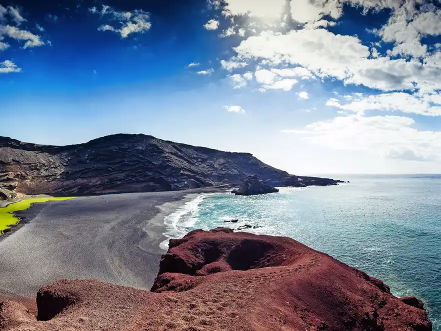 El Golfo Lago de los Clicos auf Lanzarote, Spanien