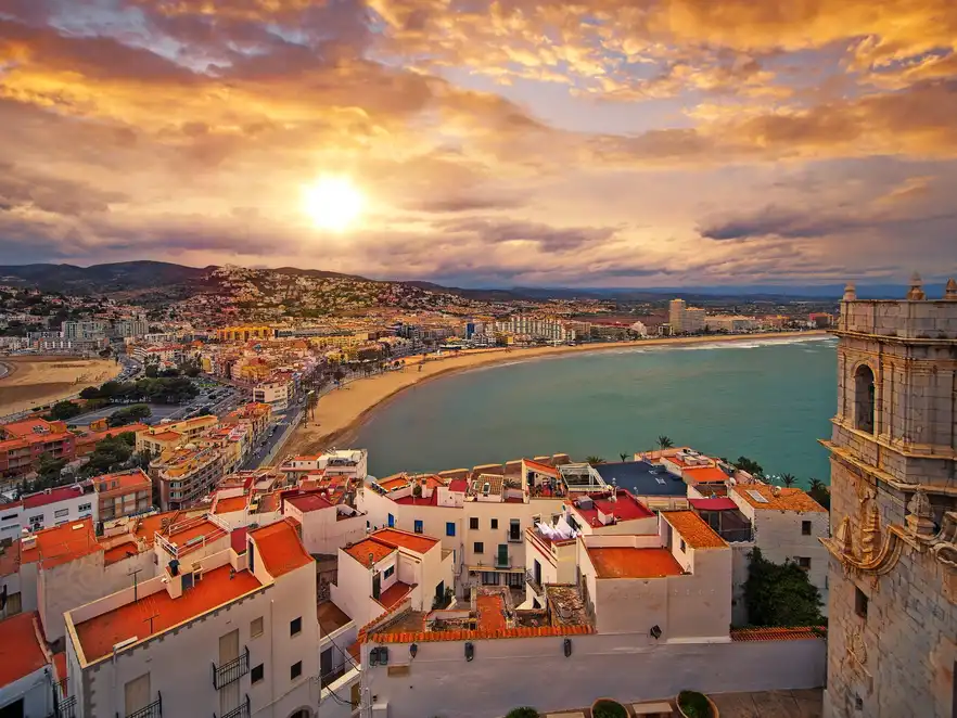 Blick über Peniscola, Spanien